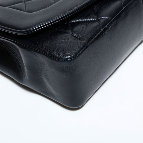 CHANEL No. 2 1991-1994 Lambskin Diana 9.8" Shoulder Bag black WS22413