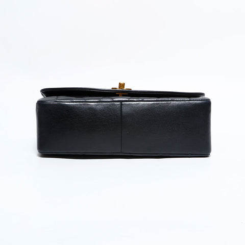 CHANEL No. 2 1991-1994 Lambskin Diana 9.8" Shoulder Bag black WS22413