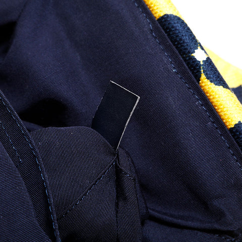 CHANEL No. 7 2002-2003 Canvas COCO Mark Handbag yellow WS22414