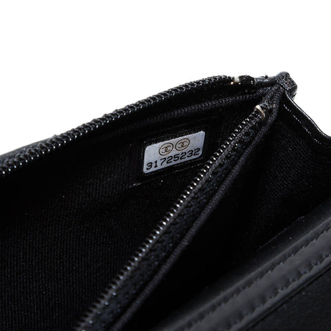 CHANEL No. 31 2021-2022 Matelasse Pearl Mini Lambskin Shoulder Bag black WS22416