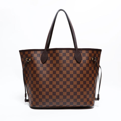 LOUIS VUITTON 2019 Damier Neverfull MM Tote Bag Brown WS22419