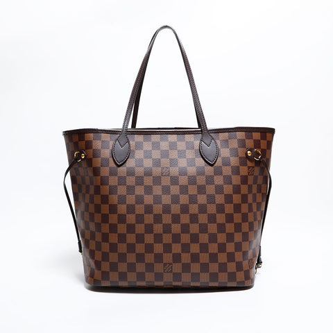 LOUIS VUITTON 2019 Damier Neverfull MM Tote Bag Brown WS22419