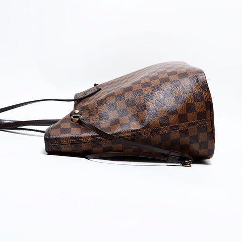 LOUIS VUITTON 2019 Damier Neverfull MM Tote Bag Brown WS22419