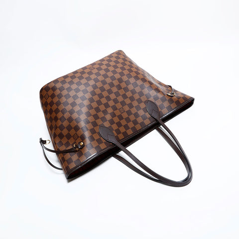 LOUIS VUITTON 2019 Damier Neverfull MM Tote Bag Brown WS22419
