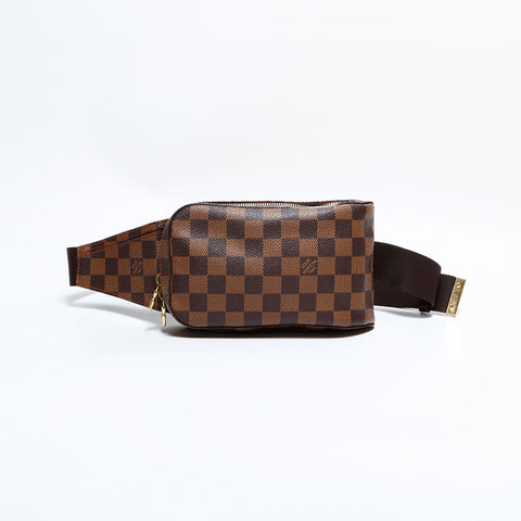 LOUIS VUITTON 2004 Damier Geronimos Shoulder Bag Brown WS22420