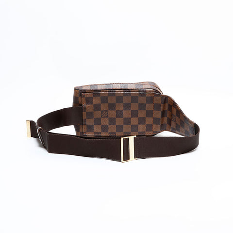LOUIS VUITTON 2004 Damier Geronimos Shoulder Bag Brown WS22420