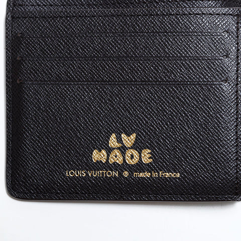 ルイ・ヴィトン LOUIS VUITTON モノグラム ストライプ ポルトフォイユ ミュルティプル NIGOコラボ 二つ折り財布 ブラウン WS22424