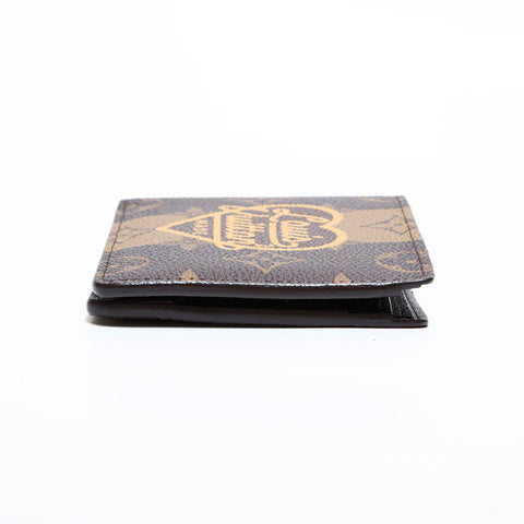 路易威登 Monogram 条纹 Portefeuille Multiple NIGO 合作双折钱包 棕色 WS22424