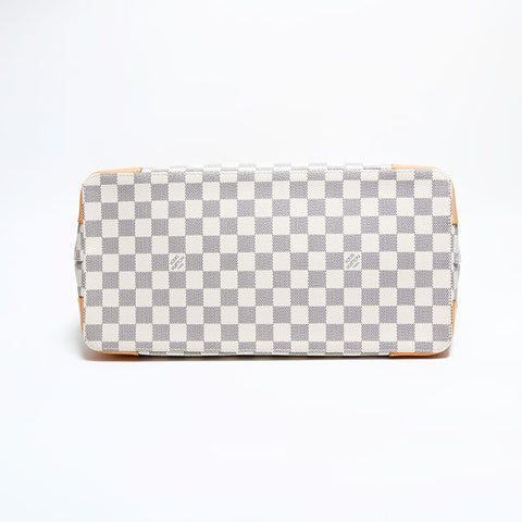 LOUIS VUITTON 2009 Damier Azur Hampstead MM Tote Bag white WS22434