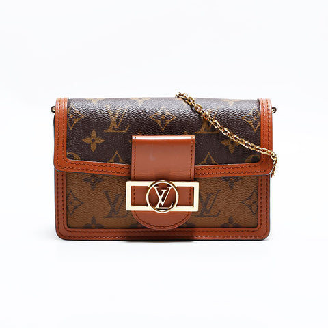ルイ・ヴィトン LOUIS VUITTON モノグラム ポルトフォイユドーフィーヌ ショルダーバッグ ブラウン WS22435