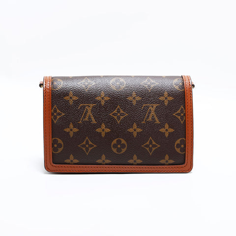 ルイ・ヴィトン LOUIS VUITTON モノグラム ポルトフォイユドーフィーヌ ショルダーバッグ ブラウン WS22435