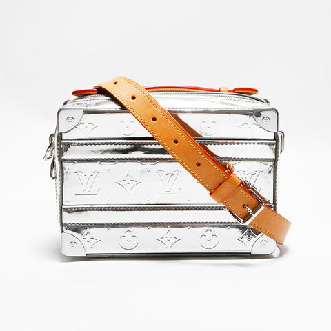 ルイ・ヴィトン LOUIS VUITTON モノグラム ミラー ハンドル ソフトトランク ショルダーバッグ シルバー WS22436