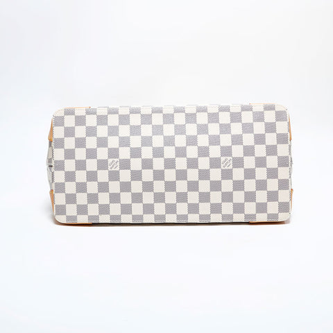 LOUIS VUITTON 2012 Damier Azur Hampstead MM Tote Bag white WS22437