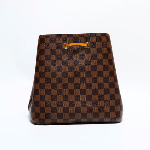 LOUIS VUITTON Damier NeoNoe Saffron Shoulder Bag Brown WS22438
