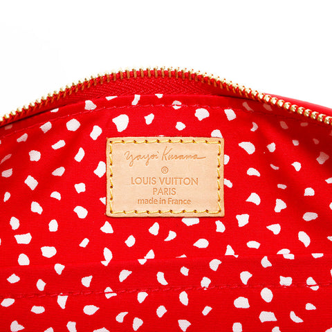 LOUIS VUITTON 2012 Vernis Dot Infinity Yayoi Kusama Papillon Shoulder Bag Red WS22440