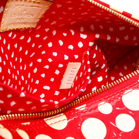 LOUIS VUITTON 2012 Vernis Dot Infinity Yayoi Kusama Papillon Shoulder Bag Red WS22440