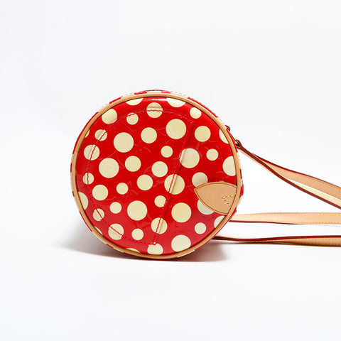 LOUIS VUITTON 2012 Vernis Dot Infinity Yayoi Kusama Papillon Shoulder Bag Red WS22440