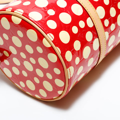 LOUIS VUITTON 2012 Vernis Dot Infinity Yayoi Kusama Papillon Shoulder Bag Red WS22440