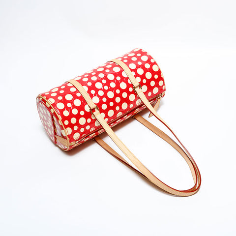 LOUIS VUITTON 2012 Vernis Dot Infinity Yayoi Kusama Papillon Shoulder Bag Red WS22440