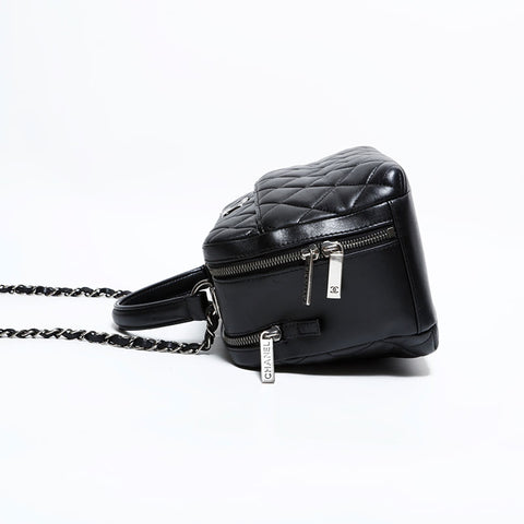 CHANEL No. 23 2016-2017 Bowling Bag Chain Top Handle Handbag black WS22443