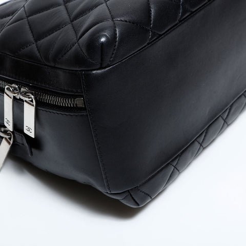 CHANEL No. 23 2016-2017 Bowling Bag Chain Top Handle Handbag black WS22443