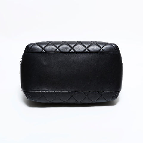 CHANEL No. 23 2016-2017 Bowling Bag Chain Top Handle Handbag black WS22443