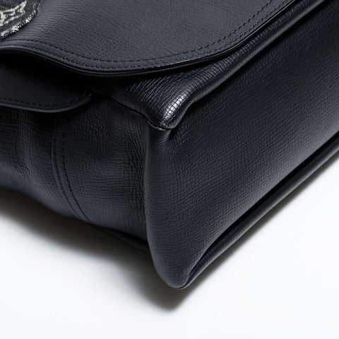 LOUIS VUITTON Monogram Drip Buzz Tokyo NIGO Zusammenarbeit Schultertasche schwarz WS22444