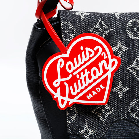 LOUIS VUITTON Monogram Drip Buzz Tokyo NIGO Zusammenarbeit Schultertasche schwarz WS22444