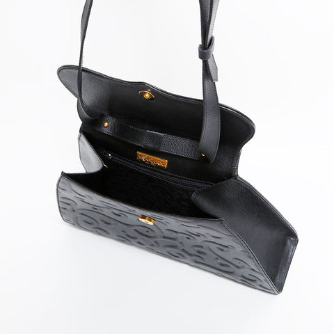 イヴ・サンローラン YVES SAINT LAURENT レザー YSL ロゴ ショルダーバッグ ブラック WS22445