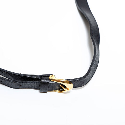 イヴ・サンローラン YVES SAINT LAURENT レザー YSL ロゴ ショルダーバッグ ブラック WS22445