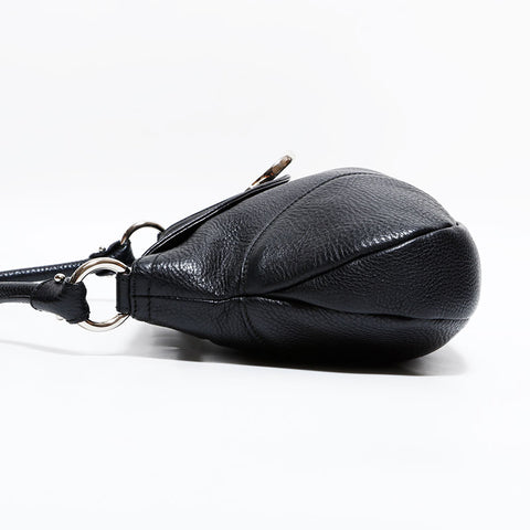 サルヴァトーレフェラガモ Salvatore Ferragamo ガンチーニ レザー ショルダーバッグ ブラック WS22446