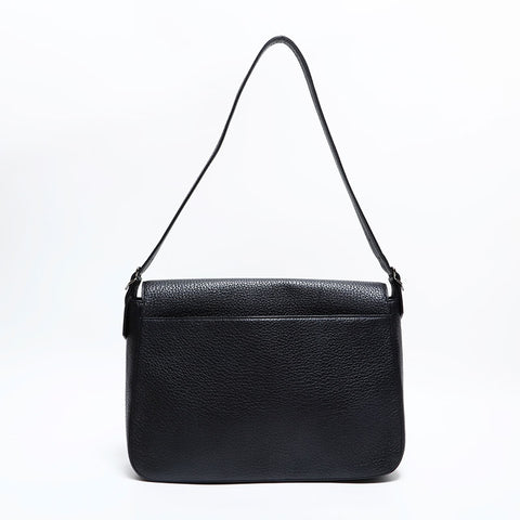 イヴ・サンローラン YVES SAINT LAURENT レザー ハート メッセンジャー ショルダーバッグ ブラック WS22447