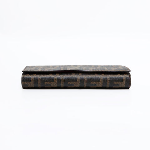フェンディ FENDI PVC ズッカ 長財布 ブラウン WS22448