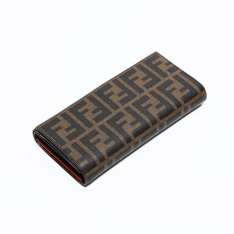 フェンディ FENDI PVC ズッカ 長財布 ブラウン WS22448