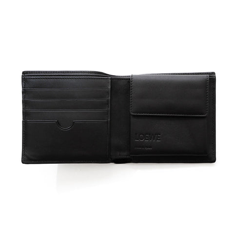 ロエベ LOEWE レザー 二つ折り財布 ブラック WS22449