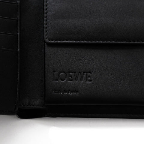 ロエベ LOEWE レザー 二つ折り財布 ブラック WS22449