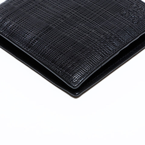 ロエベ LOEWE レザー 二つ折り財布 ブラック WS22449