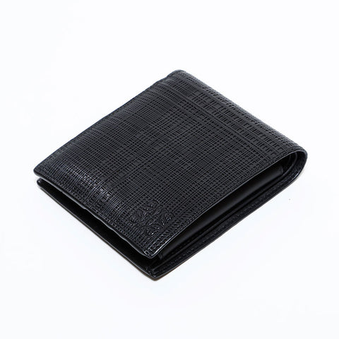 ロエベ LOEWE レザー 二つ折り財布 ブラック WS22449