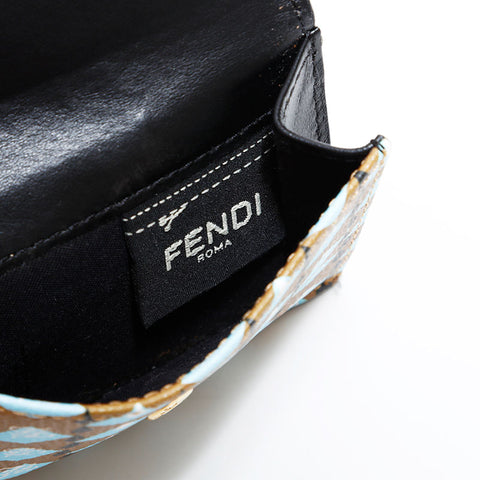 フェンディ FENDI マルチカラー ロゴ コンパクト ウォレット 三つ折り財布 マルチカラー WS22450