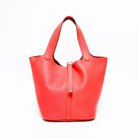 エルメス HERMES R刻印 2014年製 ピコタン PM ハンドバッグ ピンク WS22451