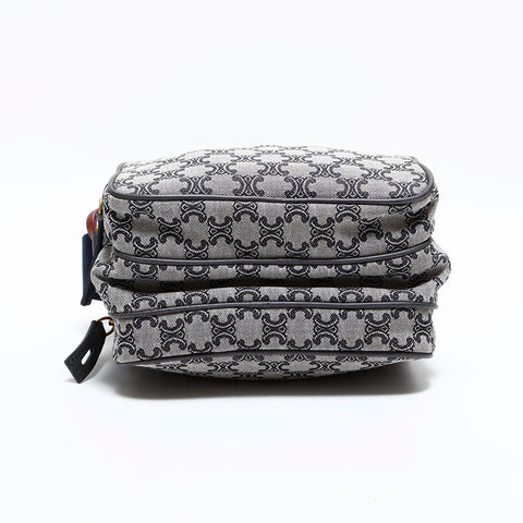 セリーヌ CELINE マカダム キャンバス カメラバッグ ショルダーバッグ ネイビー WS22452