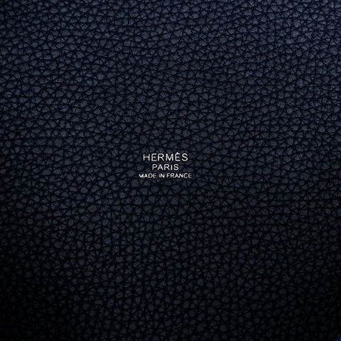 HERMES A stamped 2017 Picotin PM Handbag Navy WS22453