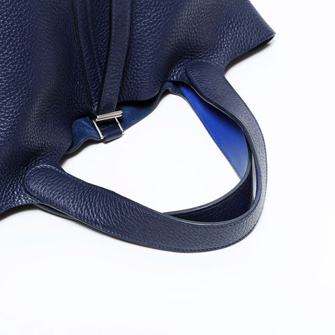 エルメス HERMES A刻印 2017年製 ピコタン PM ハンドバッグ ネイビー WS22453