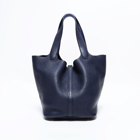 エルメス HERMES A刻印 2017年製 ピコタン PM ハンドバッグ ネイビー WS22453