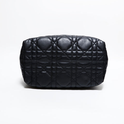 クリスチャンディオール Christian Dior Toujours カナージュ ミディアム ハンドバッグ ブラック WS22456