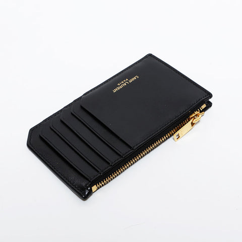 イヴ・サンローラン YVES SAINT LAURENT レザー カードケース コインケース ブラック WS22458
