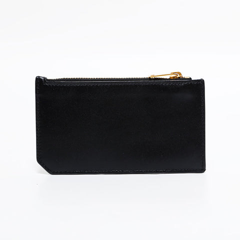 イヴ・サンローラン YVES SAINT LAURENT レザー カードケース コインケース ブラック WS22458