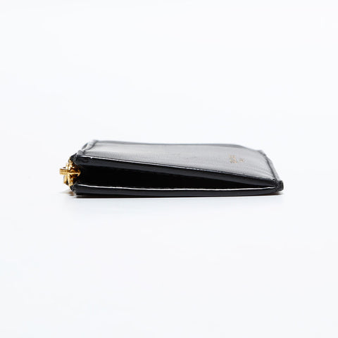 イヴ・サンローラン YVES SAINT LAURENT レザー カードケース コインケース ブラック WS22458