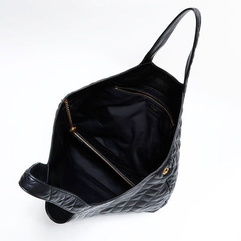イヴ・サンローラン YVES SAINT LAURENT レザー イカールマキシ トートバッグ ブラック WS22459