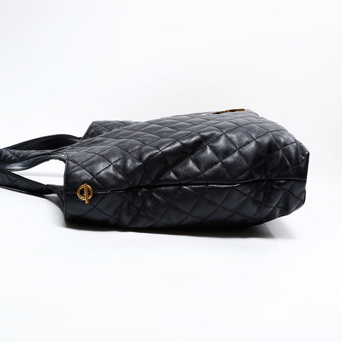 イヴ・サンローラン YVES SAINT LAURENT レザー イカールマキシ トートバッグ ブラック WS22459